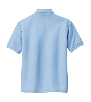 Port Authority Youth Silk Touch Polo (Light Blue)