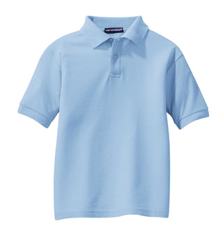 Port Authority Youth Silk Touch Polo (Light Blue)