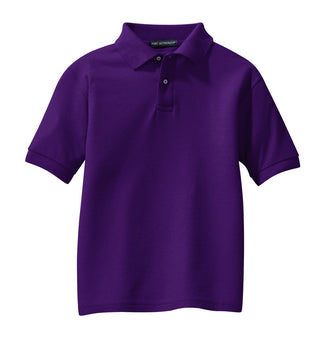 Port Authority Youth Silk Touch Polo (Purple)