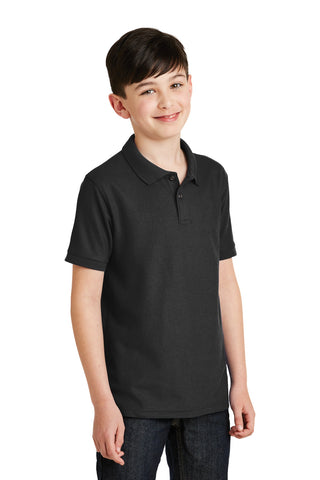 Port Authority Youth Silk Touch Polo (Black)