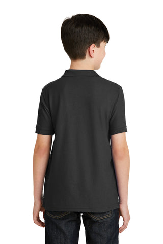 Port Authority Youth Silk Touch Polo (Black)