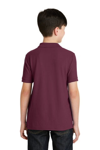 Port Authority Youth Silk Touch Polo (Burgundy)