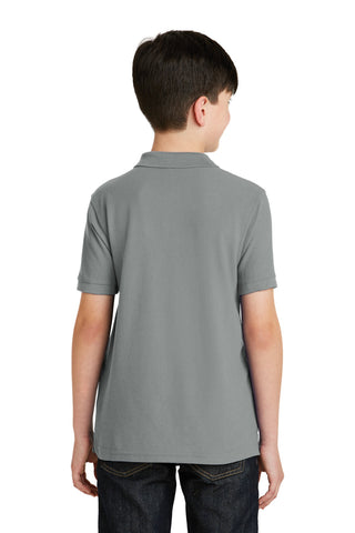 Port Authority Youth Silk Touch Polo (Cool Grey)