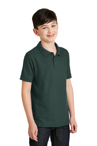 Port Authority Youth Silk Touch Polo (Dark Green)