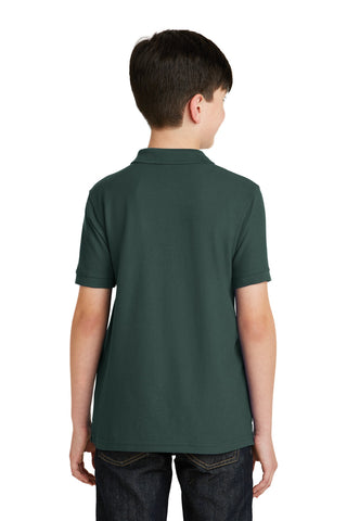 Port Authority Youth Silk Touch Polo (Dark Green)