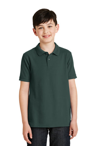 Port Authority Youth Silk Touch Polo (Dark Green)