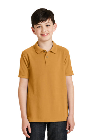 Port Authority Youth Silk Touch Polo (Gold)