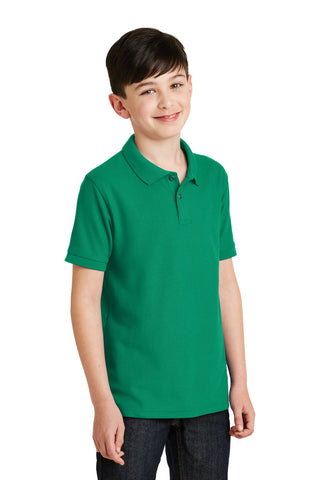 Port Authority Youth Silk Touch Polo (Kelly Green)