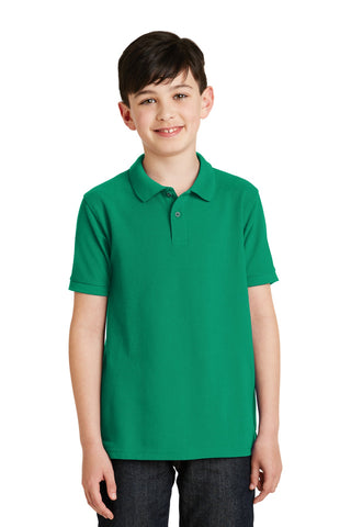 Port Authority Youth Silk Touch Polo (Kelly Green)