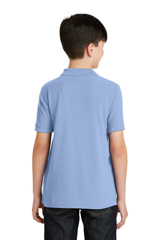 Port Authority Youth Silk Touch Polo (Light Blue)