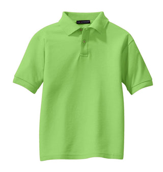 Port Authority Youth Silk Touch Polo (Lime)