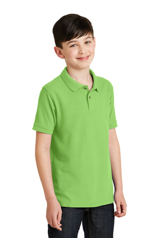 Port Authority Youth Silk Touch Polo (Lime)