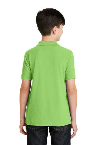 Port Authority Youth Silk Touch Polo (Lime)