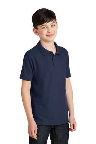 Port Authority Youth Silk Touch Polo (Navy)