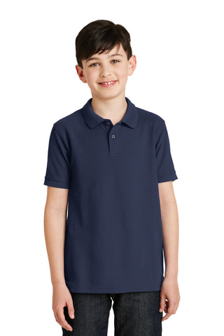 Port Authority Youth Silk Touch Polo (Navy)