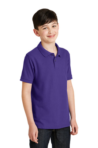 Port Authority Youth Silk Touch Polo (Purple)