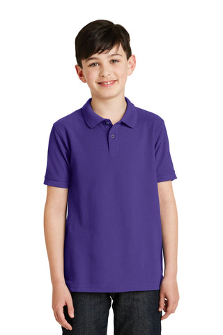 Port Authority Youth Silk Touch Polo (Purple)