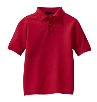 Port Authority Youth Silk Touch Polo (Red)