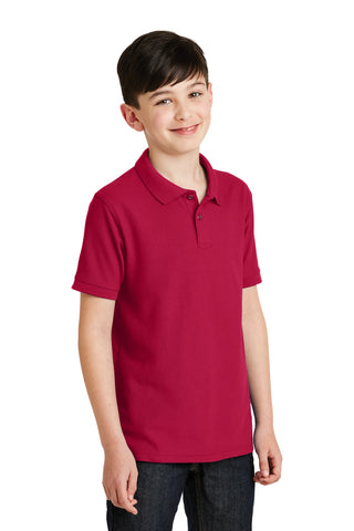 Port Authority Youth Silk Touch Polo (Red)