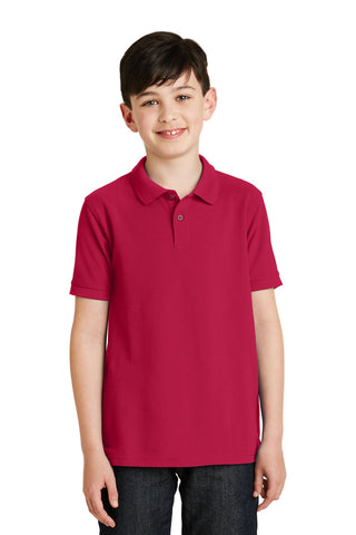 Port Authority Youth Silk Touch Polo (Red)