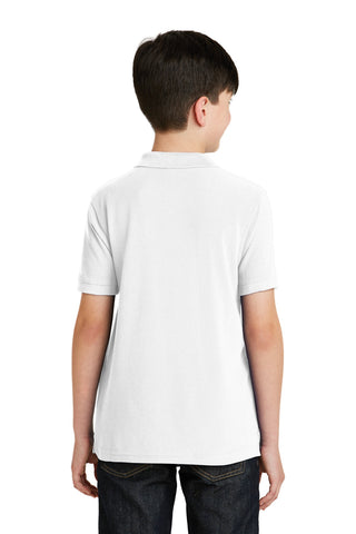 Port Authority Youth Silk Touch Polo (White)