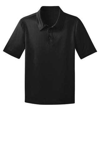 Port Authority Youth Silk Touch Performance Polo (Black)