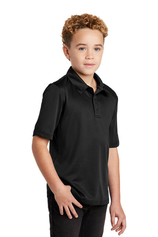 Port Authority Youth Silk Touch Performance Polo (Black)