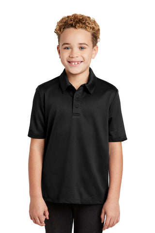 Port Authority Youth Silk Touch Performance Polo (Black)