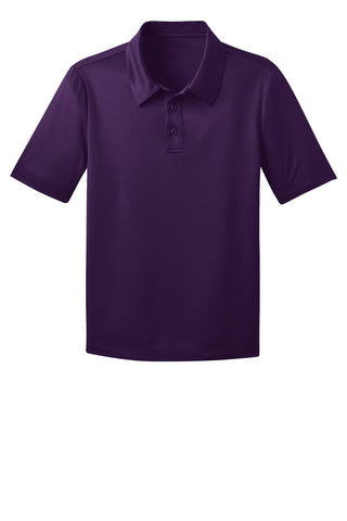 Port Authority Youth Silk Touch Performance Polo (Bright Purple)