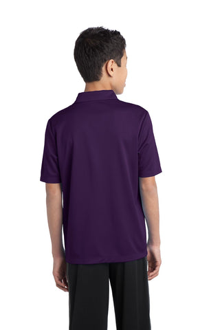 Port Authority Youth Silk Touch Performance Polo (Bright Purple)