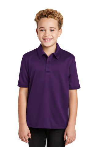 Port Authority Youth Silk Touch Performance Polo (Bright Purple)