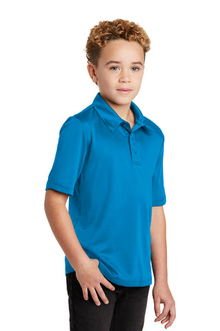 Port Authority Youth Silk Touch Performance Polo (Brilliant Blue)