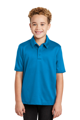 Port Authority Youth Silk Touch Performance Polo (Brilliant Blue)