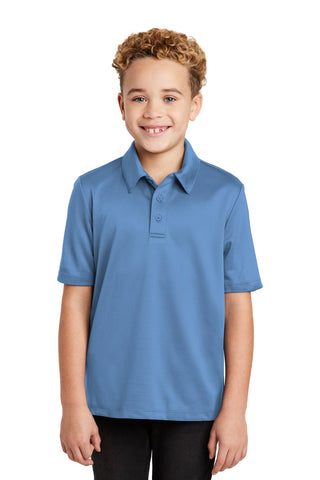 Port Authority Youth Silk Touch Performance Polo (Carolina Blue)