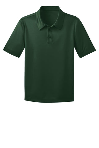 Port Authority Youth Silk Touch Performance Polo (Dark Green)