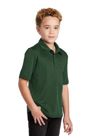 Port Authority Youth Silk Touch Performance Polo (Dark Green)