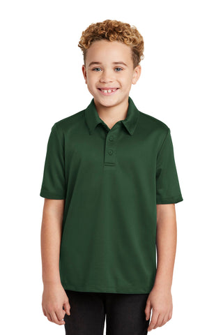 Port Authority Youth Silk Touch Performance Polo (Dark Green)