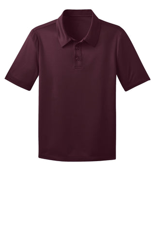 Port Authority Youth Silk Touch Performance Polo (Maroon)