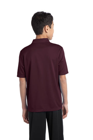 Port Authority Youth Silk Touch Performance Polo (Maroon)