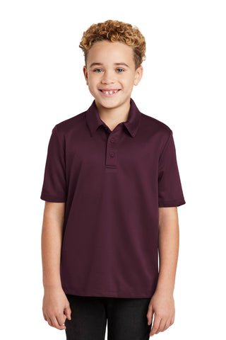 Port Authority Youth Silk Touch Performance Polo (Maroon)