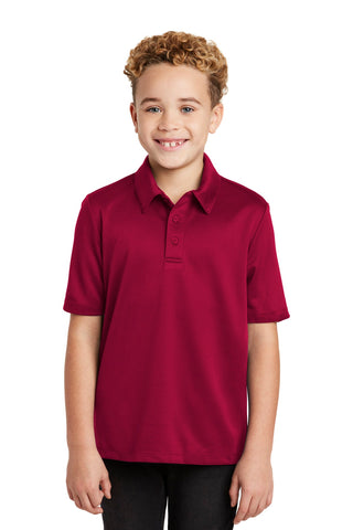 Port Authority Youth Silk Touch Performance Polo (Red)