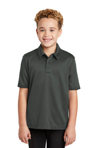 Port Authority Youth Silk Touch Performance Polo (Steel Grey)