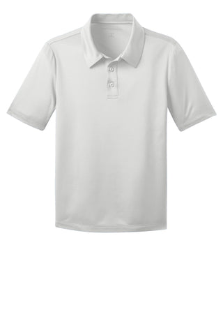 Port Authority Youth Silk Touch Performance Polo (White)