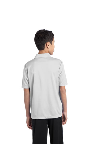 Port Authority Youth Silk Touch Performance Polo (White)