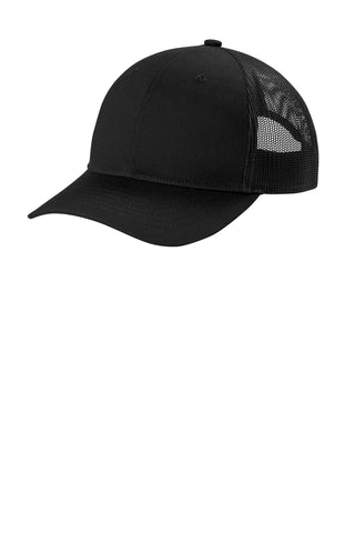 Port Authority Youth Snapback Trucker Cap (Black)