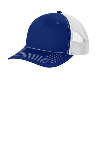 Port Authority Youth Snapback Trucker Cap (Patriot Blue/ White)