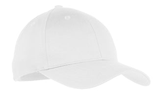 Port & Company Youth Six-Panel Twill Cap (White)