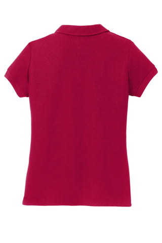 Port Authority Girls Silk Touch Peter Pan Collar Polo (Red)