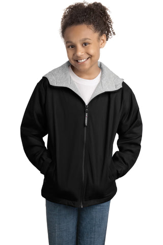 Port Authority Youth Team Jacket (Black/ Light Oxford)