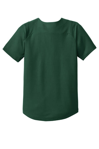 New Era Youth Diamond Era Full-Button Jersey (Dark Green)